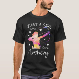Just A Girl Who Loves Archery Valentine Day Women  T-Shirt