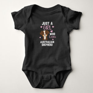 Just A Girl Who Loves Australian Shepherd Dog Baby Bodysuit