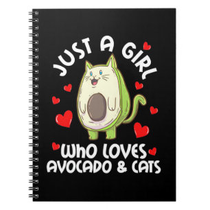Just A Girl Who Loves Avocado And Cats Notebook