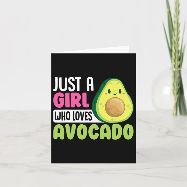 Just A Girl Who Loves Avocado Funny Healthy Food F Card (Front)