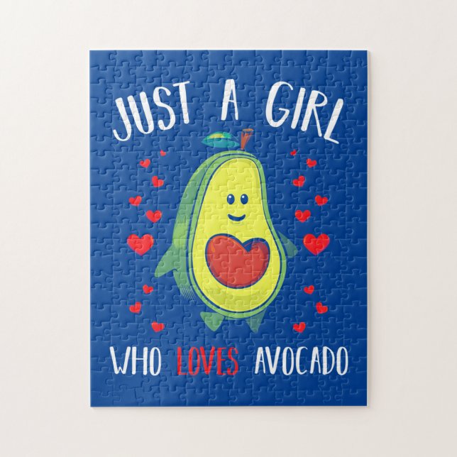 Just A Girl Who Loves Avocado Jigsaw Puzzle (Vertical)