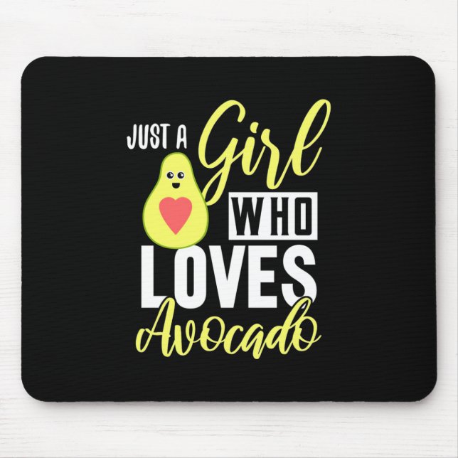 Just A Girl Who Loves Avocado Mouse Mat (Front)
