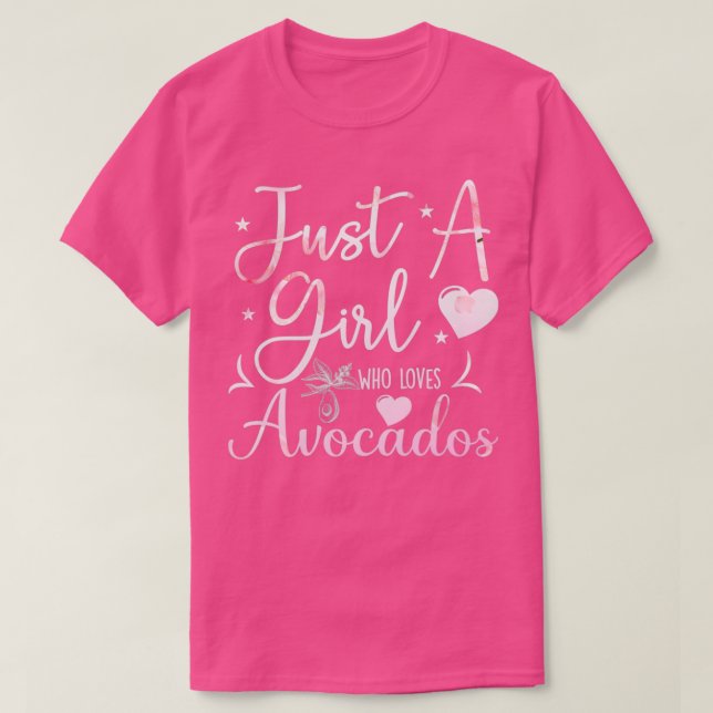 Just a Girl who loves Avocados Funny Vegan T-Shirt (Design Front)
