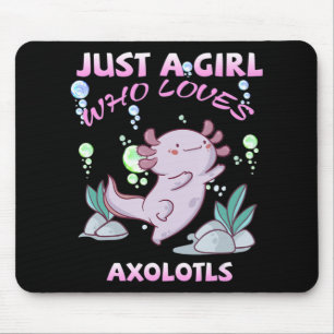 Just A Girl Who Loves Axolotls Anime Kawaii Gift G Mouse Mat