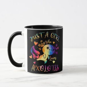 Just A Girl Who Loves Axolotls Colourful Axolotl Mug