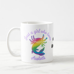 Just a Girl Who Loves Axolotls Cute Customisable Coffee Mug