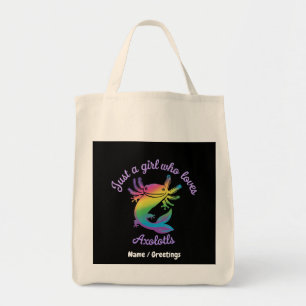 Just a Girl Who Loves Axolotls Cute Customisable Tote Bag
