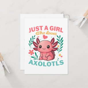 Just a girl who loves axolotls invitation