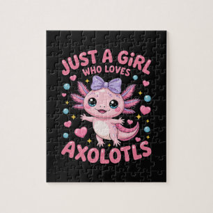 Just A Girl Who Loves Axolotls Jigsaw Puzzle