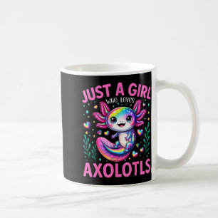 Just A Girl Who Loves Axolotls Kawaii Kids Girls  Coffee Mug