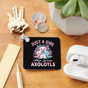 just a girl who loves Axolotls Key Ring