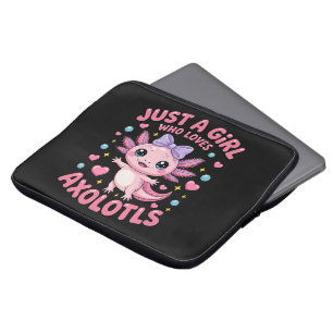 Just A Girl Who Loves Axolotls Laptop Sleeve
