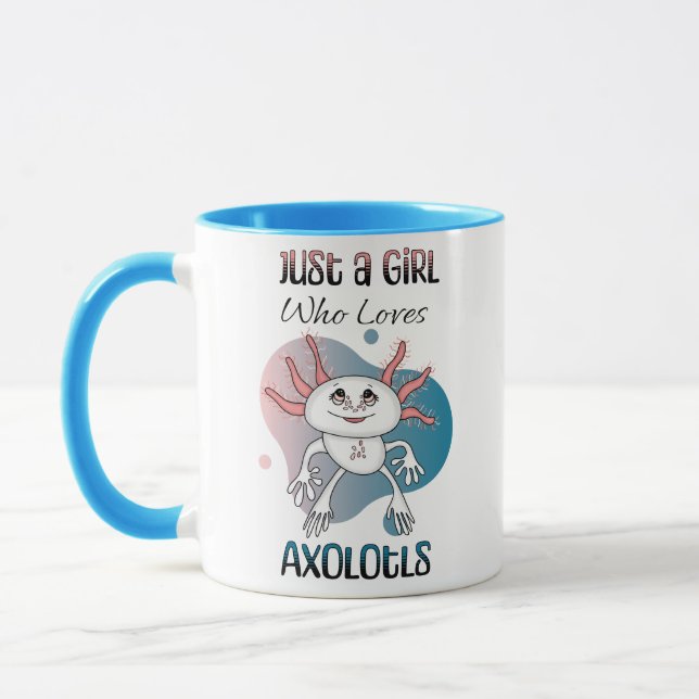Just a Girl who Loves Axolotls Mug (Left)