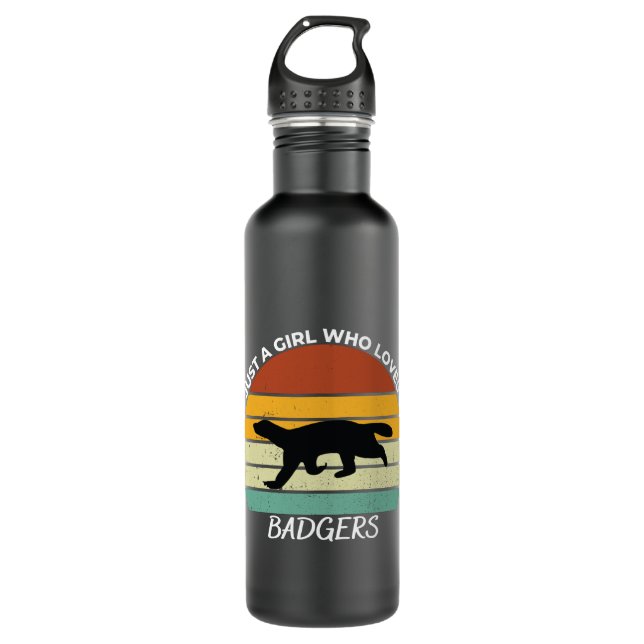 Just a girl who loves badgers 710 ml water bottle (Front)