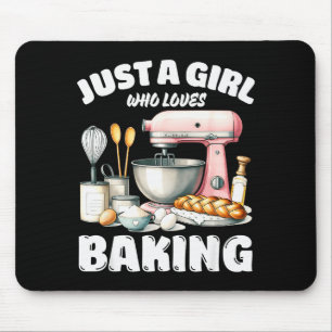 Just A Girl Who Loves Baking, Baking Lover Mouse Mat