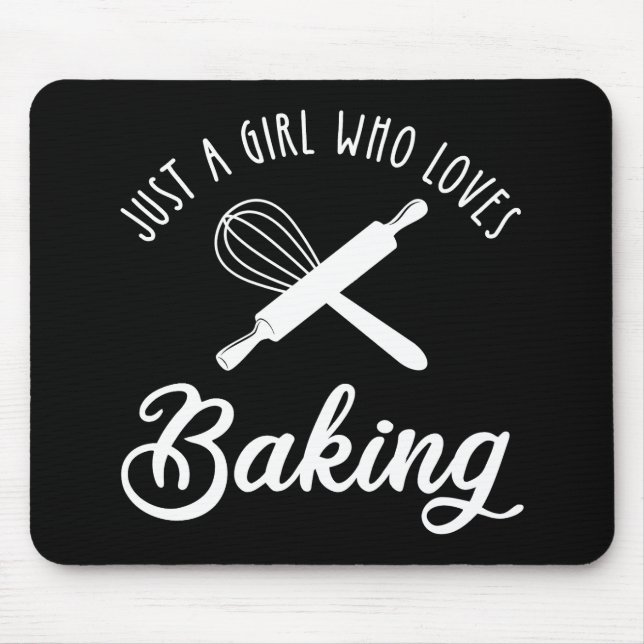 Just A Girl Who Loves Baking Mouse Mat (Front)