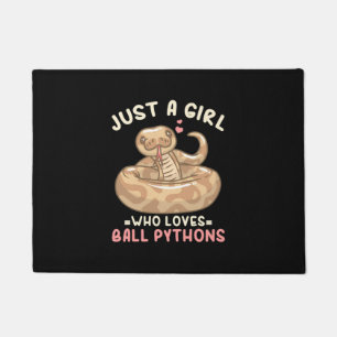 Just A Girl Who Loves Ball Python Doormat