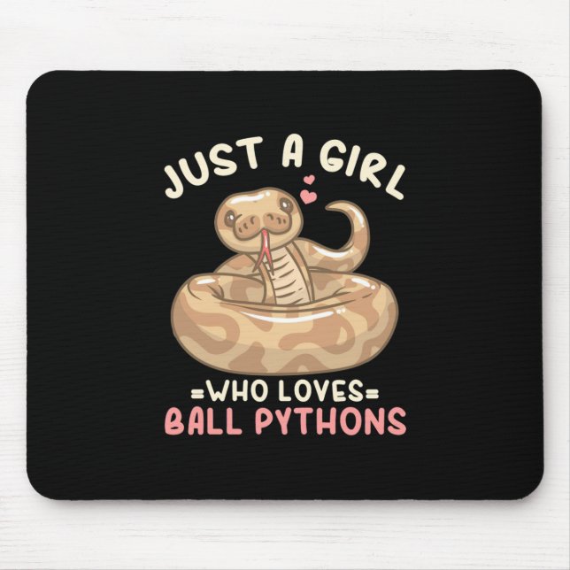 Just A Girl Who Loves Ball Python Mouse Mat (Front)