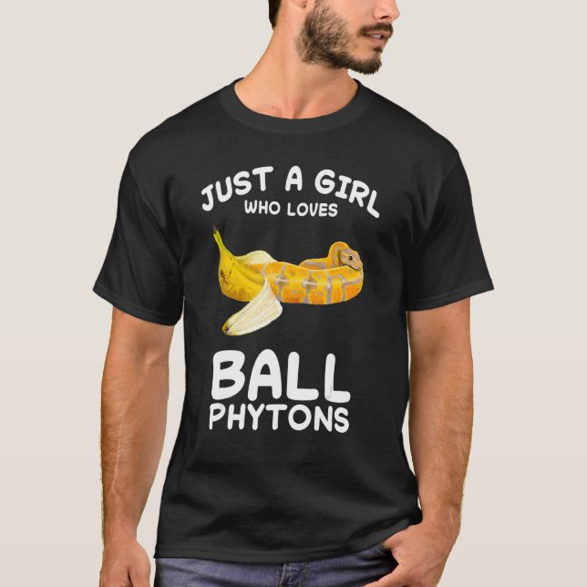 Just A Girl Who Loves Ball Python Snake Reptile Ba T-Shirt (Front)