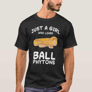 Just A Girl Who Loves Ball Python Snake Reptile T-Shirt