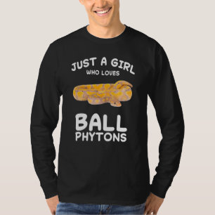 Just A Girl Who Loves Ball Python Snake Reptile T-Shirt