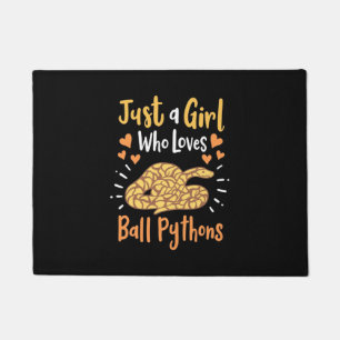Just A Girl Who Loves Ball Pythons Doormat