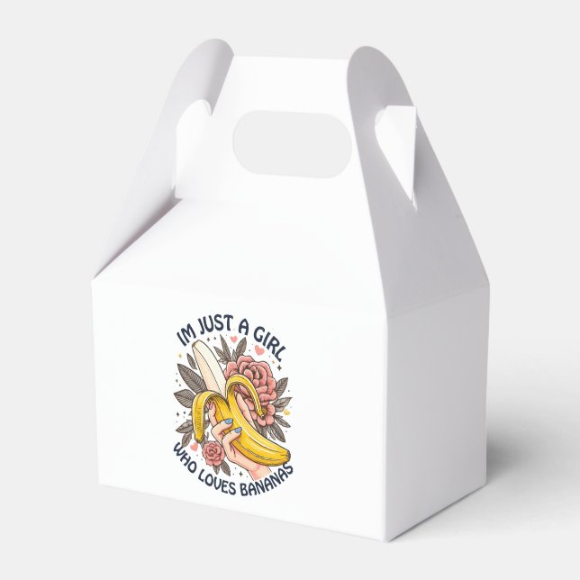 Just A Girl Who Loves Bananas  Favour Box (Front Side)