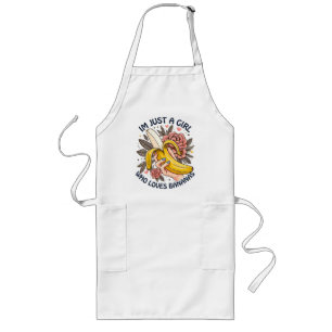 Just A Girl Who Loves Bananas Long Apron