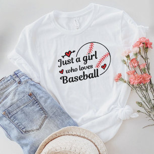 Just A Girl Who Loves Baseball T-Shirt