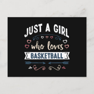 Just a Girl who loves Basketball Funny Gifts Postcard