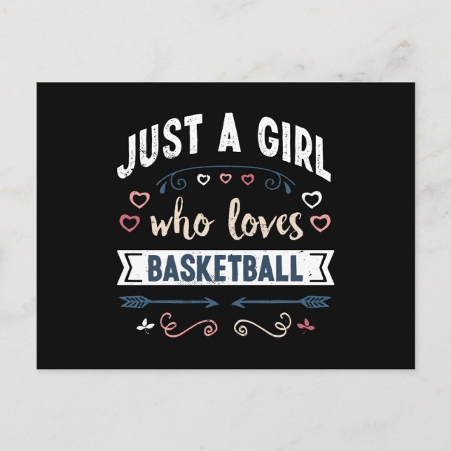 Just a Girl who loves Basketball Funny Gifts Postcard (Front)