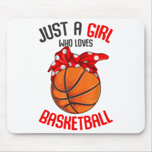 Just a Girl who Loves Basketball Girl Mouse Mat