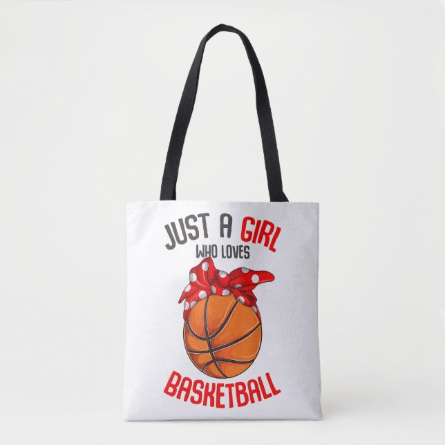 Just a Girl who Loves Basketball Girl Tote Bag (Front)