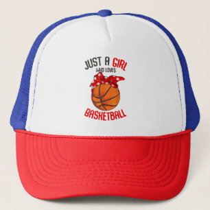 Just a Girl who Loves Basketball Girl Trucker Hat