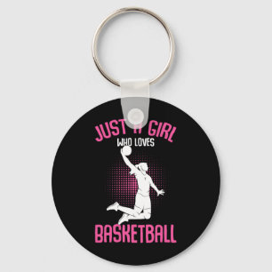 Just a Girl who loves Basketball Kids Girls  Key Ring