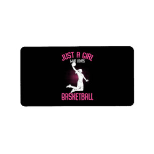 Just a Girl who Loves Basketball Kids Girls Label