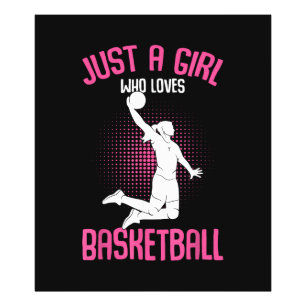 Just a Girl who Loves Basketball Kids Girls Photo Print
