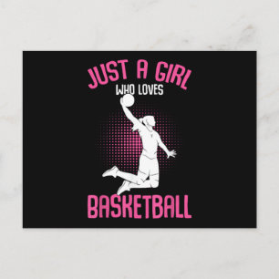 Just a Girl who Loves Basketball Kids Girls Postcard
