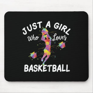 Just A Girl Who Loves Basketball Mouse Mat