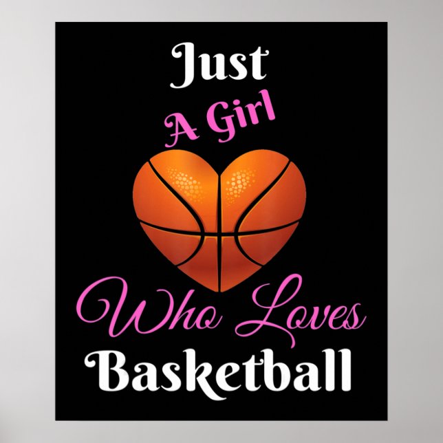 Just A Girl Who Loves Basketball Poster (Front)