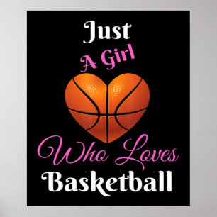 Just A Girl Who Loves Basketball Poster