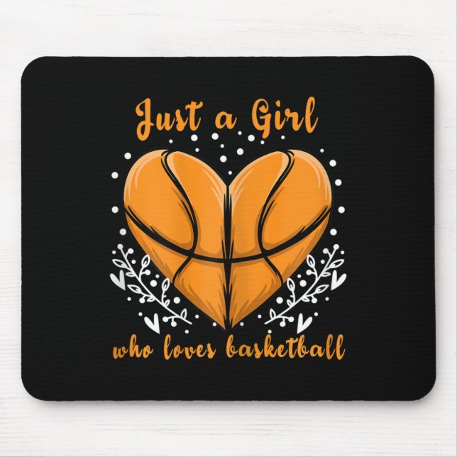 Just a Girl who loves Basketball  Sports  Women Ki Mouse Mat (Front)