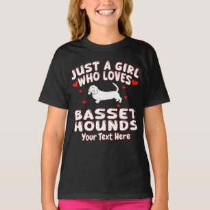 Just A Girl Who Loves Basset Hounds Personalised T-Shirt