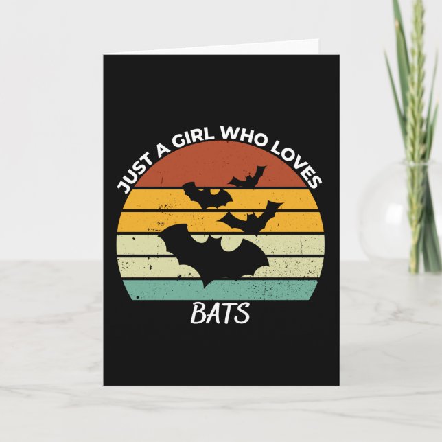 Just a girl who loves bats card (Front)