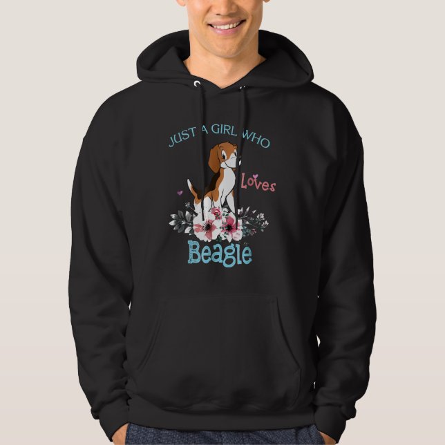 Just A Girl Who Loves Beagle Dogs Hoodie (Front)