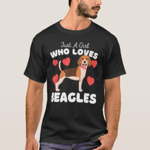 Just A Girl Who Loves Beagles  Cute Dog  Beagle T-Shirt