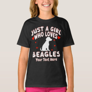 Just A Girl Who Loves Beagles Personalised T-Shirt