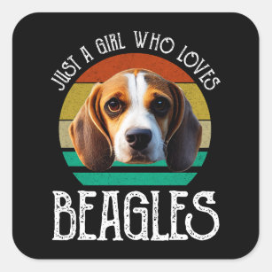 Just A Girl Who Loves Beagles Square Sticker