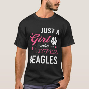 Just A Girl Who Loves Beagles Women Dog Pet Lover T-Shirt