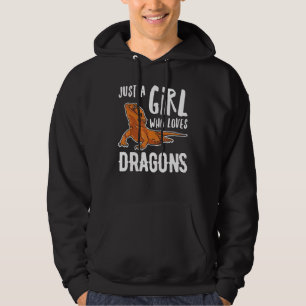 Just A Girl Who Loves Bearded Dragon  Lizard Repti Hoodie